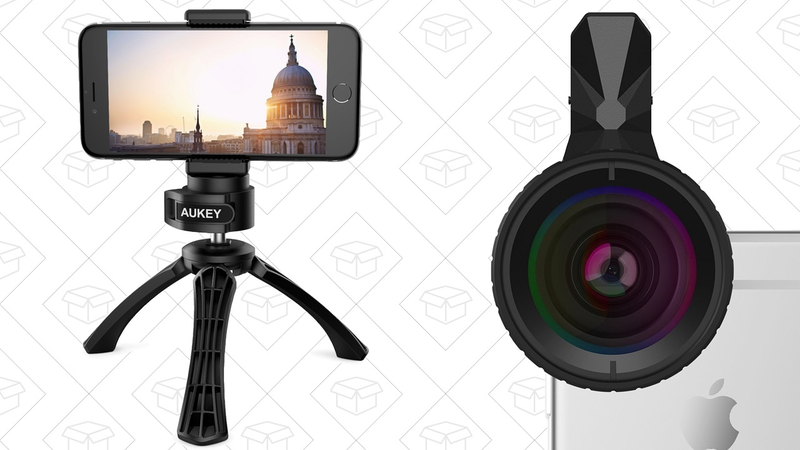 Aukey Smartphone Tripod, $9 with code A3TRIPOD | Aukey Ora Smartphone Lens, $17 with code AUK8LENS